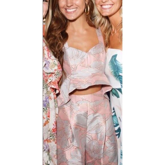 ASOS Beyoncé Floral Pink Jumpsuit Size 4 - Picture 1 of 14